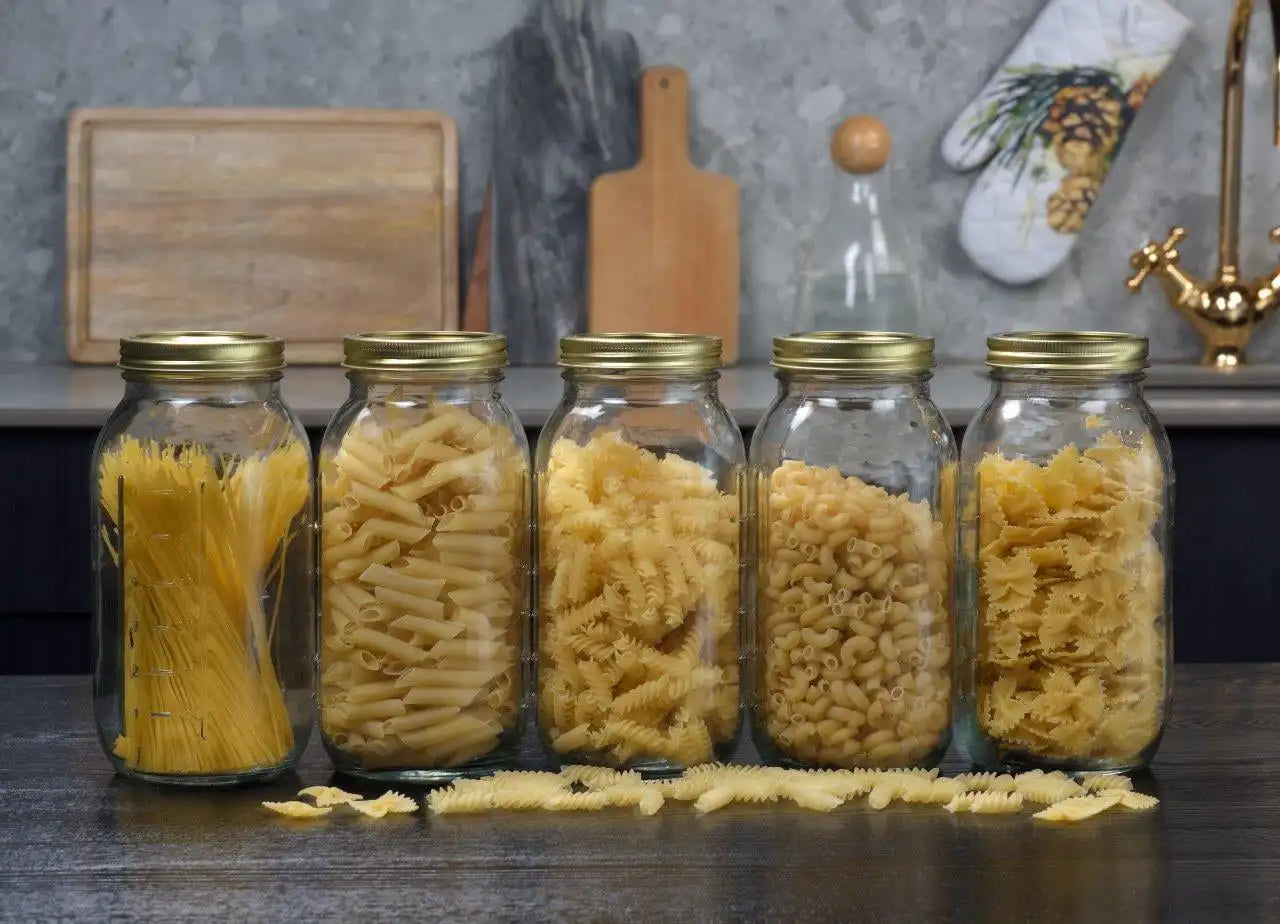 Wide Mouth Mason Jars With Lids And Rings Six Pack
