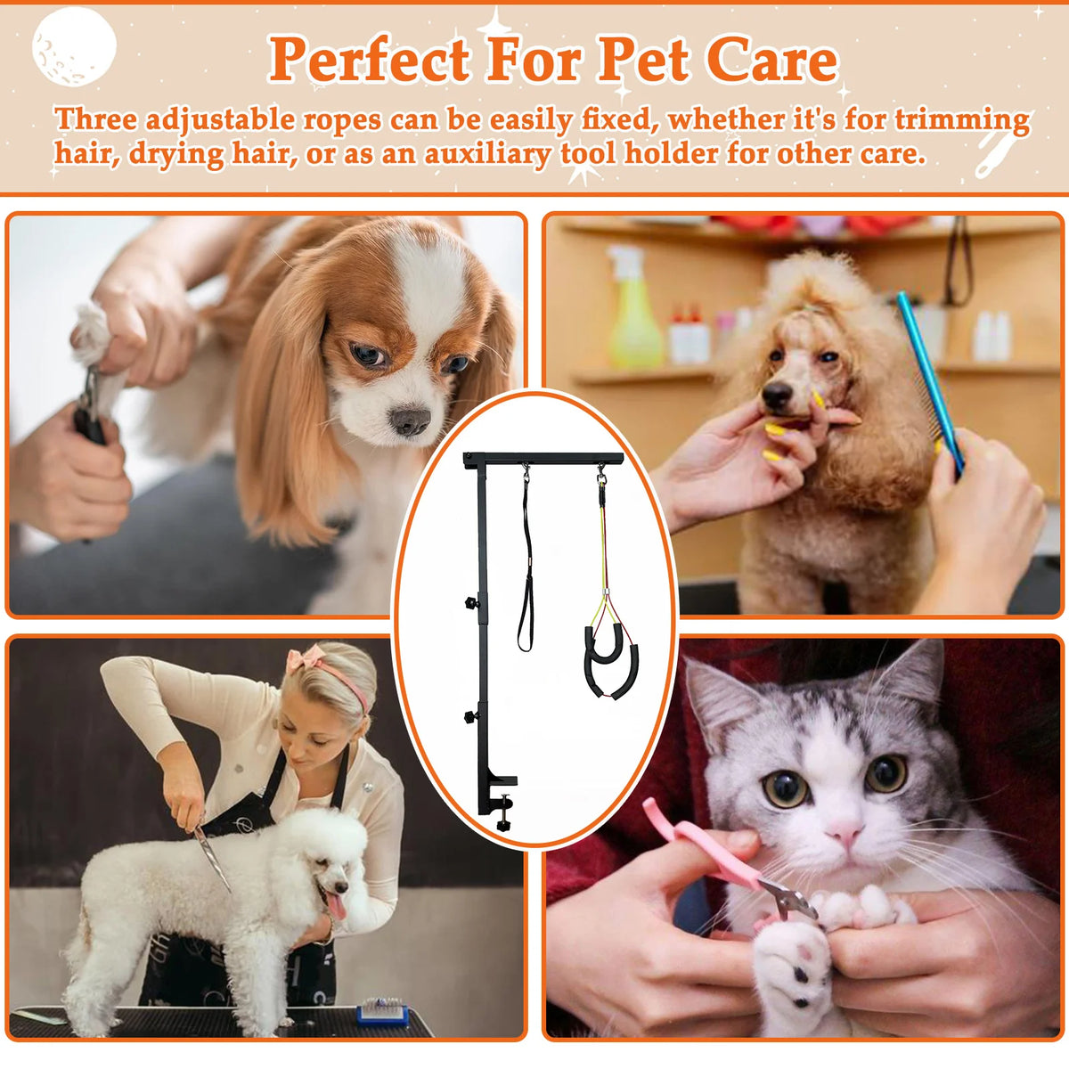 Adjustable Dog Grooming Arm With Haunch Holder