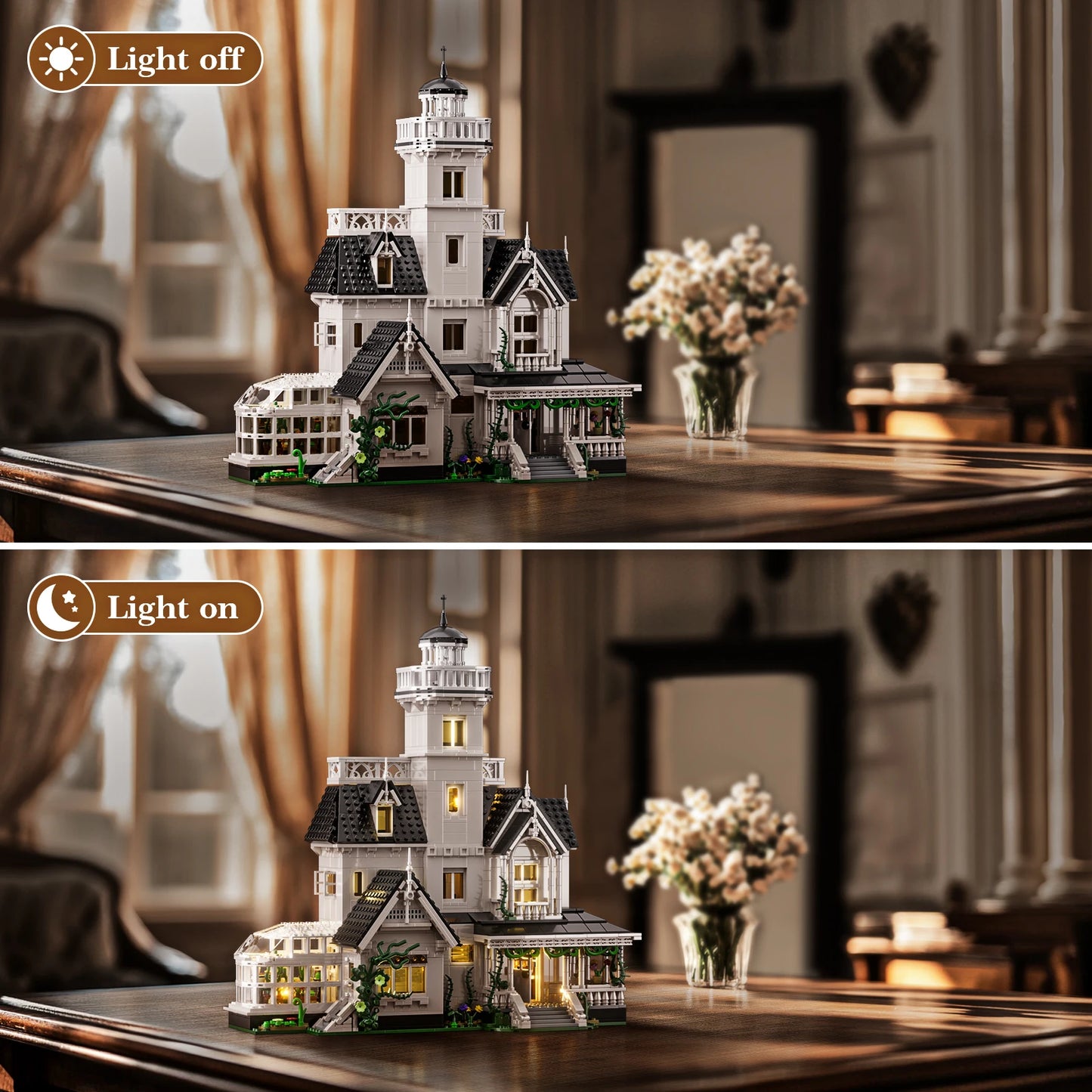 Magic House Building Set With LED Light Victorian Decor