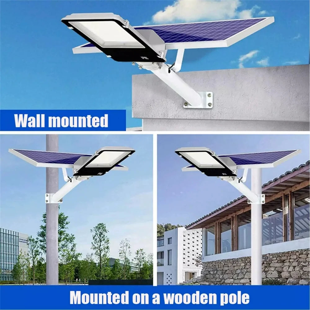 8000mAh Solar Street Light Dusk to Dawn LED Flood Lamp