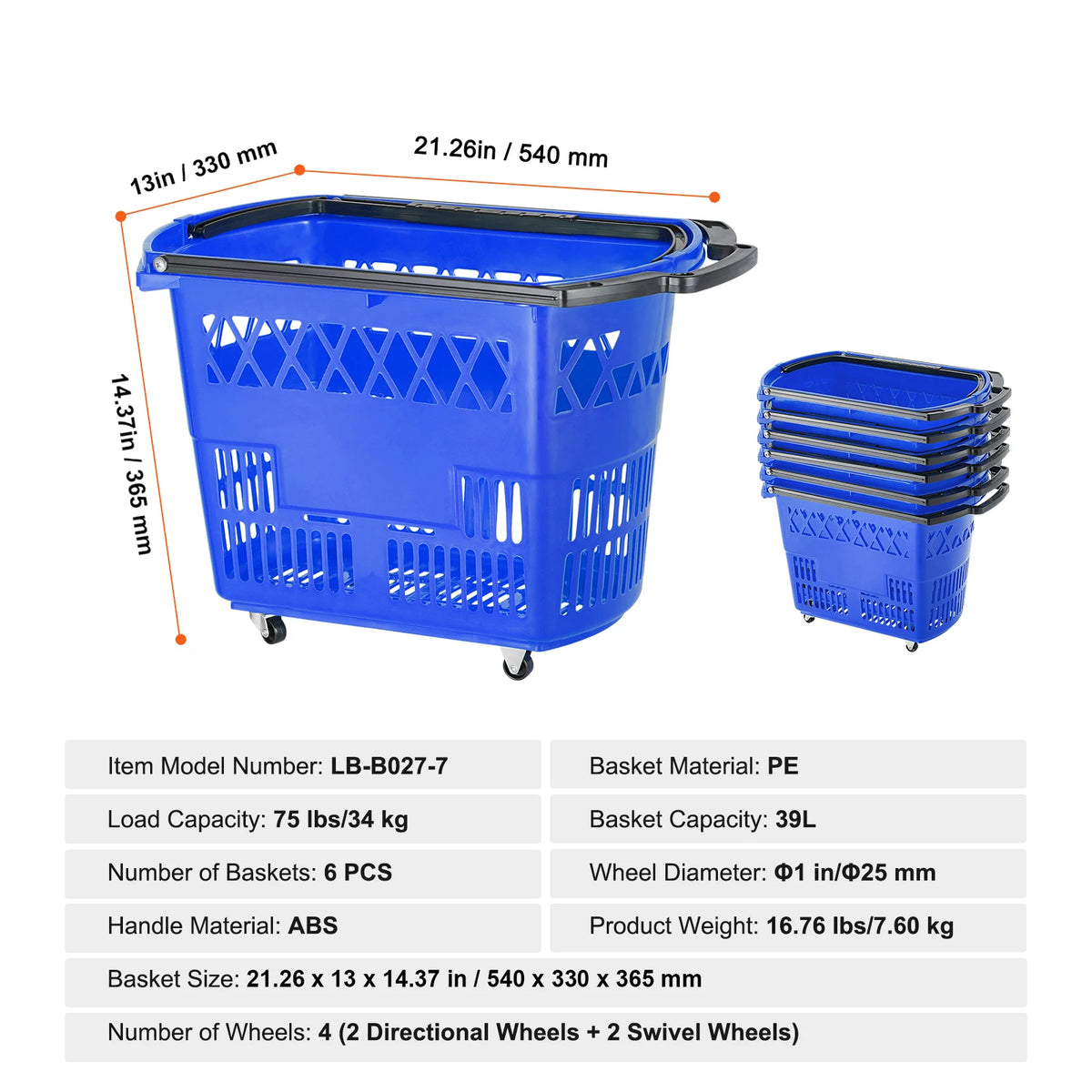 Rolling Shopping Carts With Handles And Wheels For Groceries