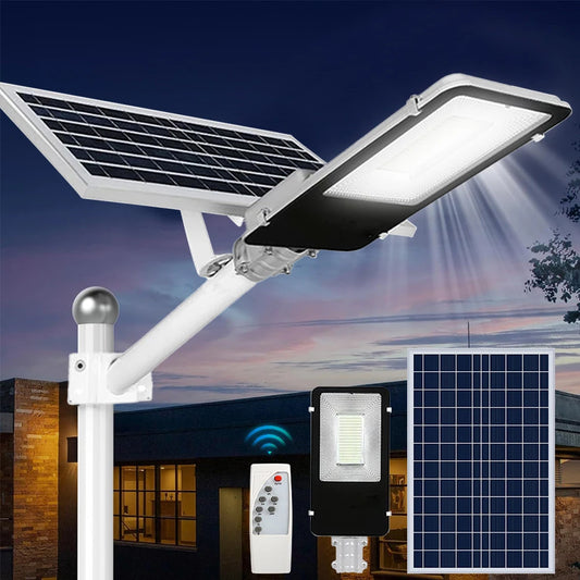 8000mAh Solar Street Light Dusk to Dawn LED Flood Lamp