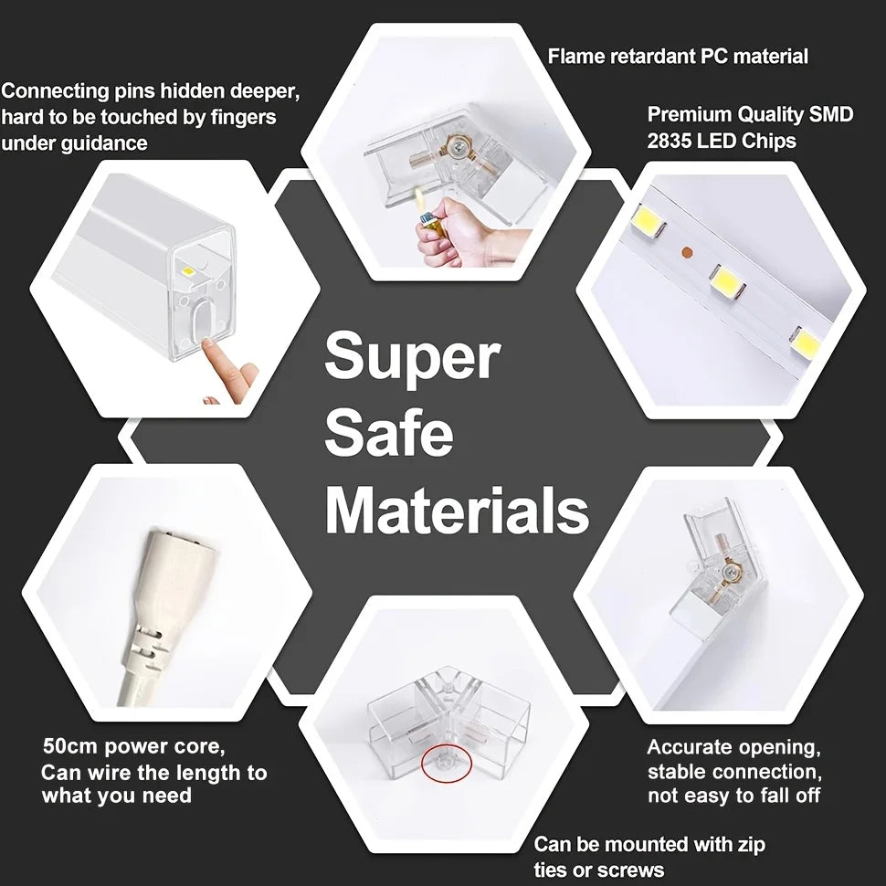 Hexagon LED Garage Light Honeycomb Ceiling Tube Lighting