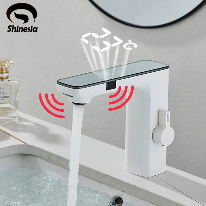 Shinesia Touch Sensor Bathroom Basin Faucet With Temperature Display