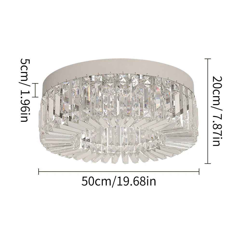 Vetrulus Crystal Ceiling Lamp Modern LED Light Fixture