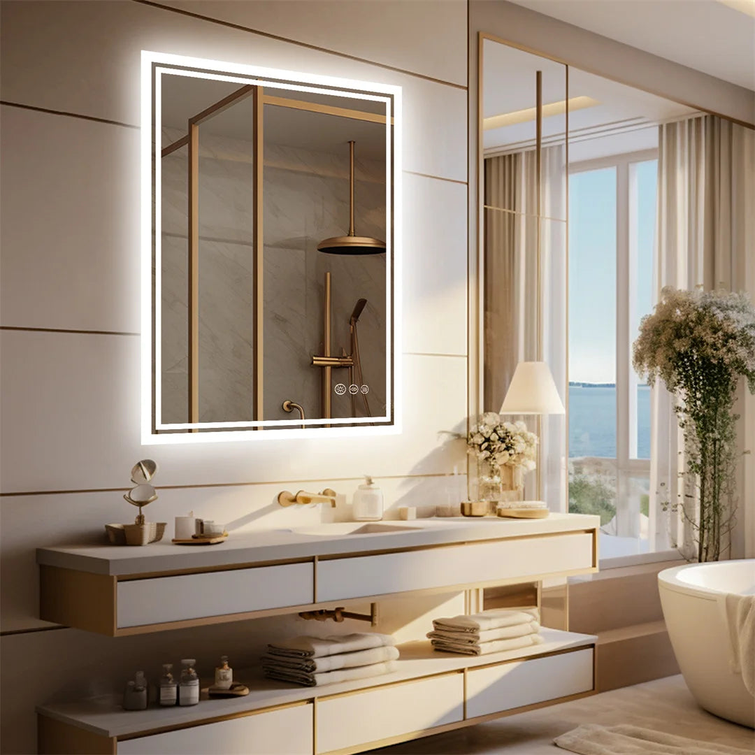 LUVODI Illuminated LED Backlit Bathroom Mirror Defog