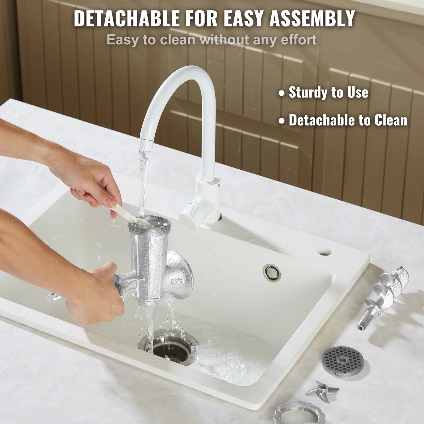 Succebuy Manual Meat Grinder Heavy Duty Cast Iron Table Clamp Mincer
