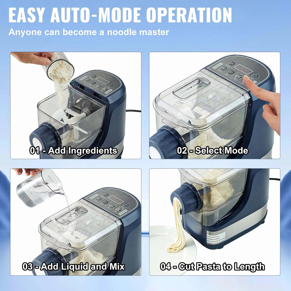 SucceBuy Automatic Electric Pasta Maker Machine With Four Modes