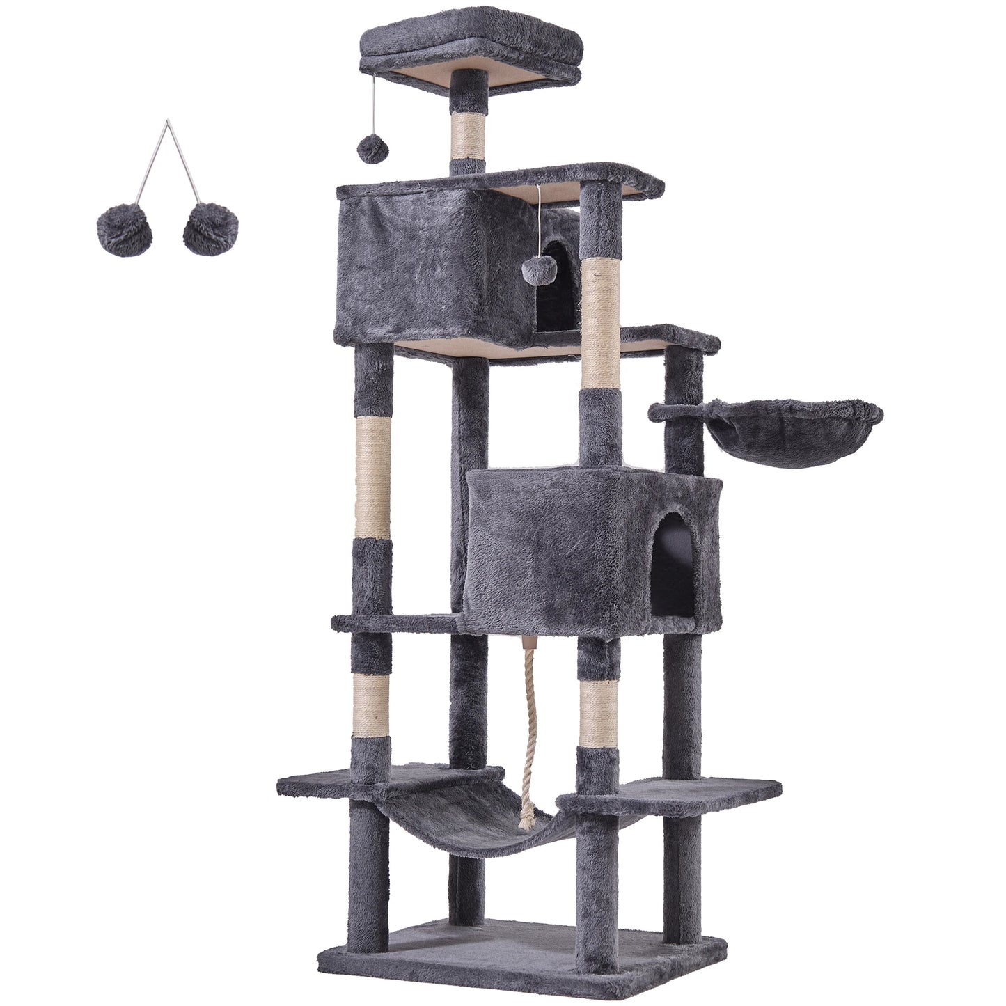 JHK Multi Level Cat Tree With Condo And Scratching Posts