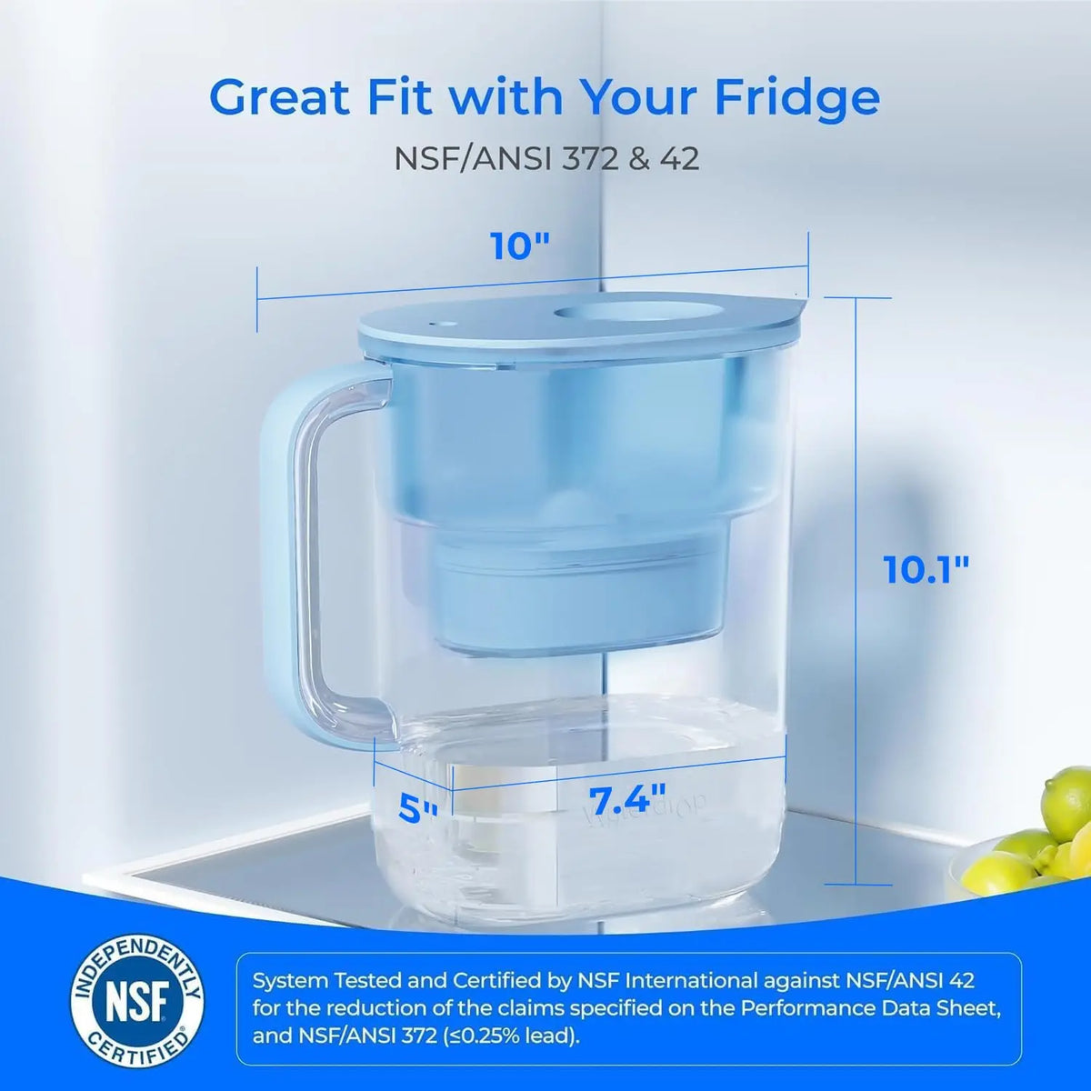 Waterdrop Water Filter Pitcher With Two NSF Certified Filters
