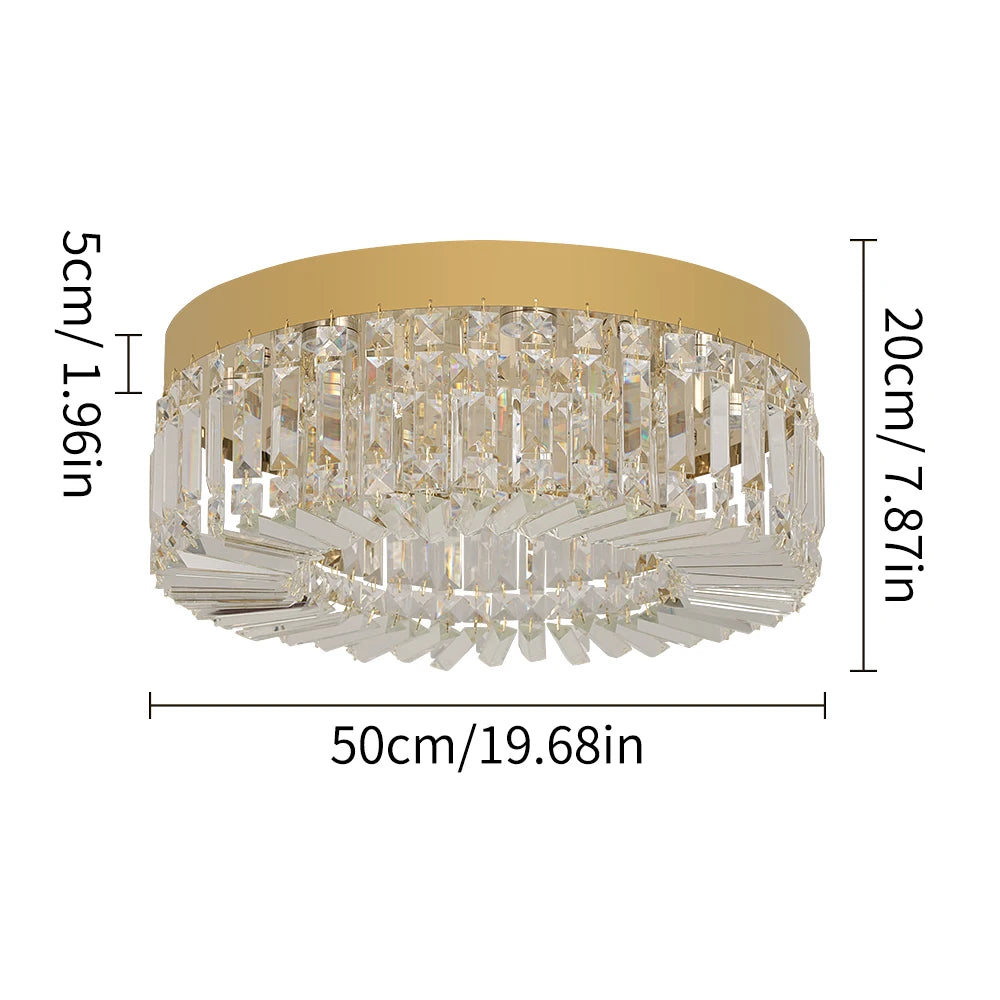 Vetrulus Crystal Ceiling Lamp Modern LED Light Fixture
