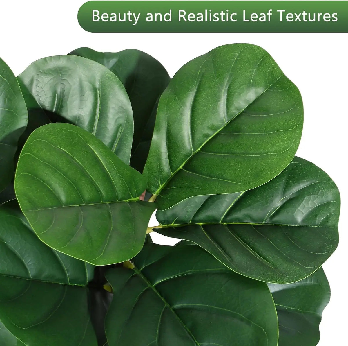 HiMISS Realistic Artificial Fiddle Leaf Fig Tree With Planter Pot