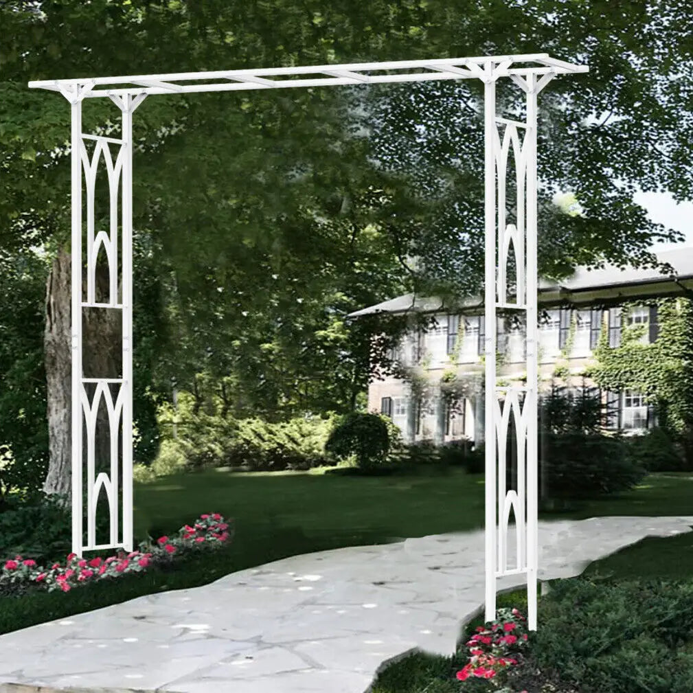 Garden Arch Arbor Metal Wedding Arch Decor Outdoor Pergola Trellis