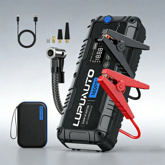 4 In 1 Car Jump Starter 4000A With LED Light Power Bank Tire Inflator