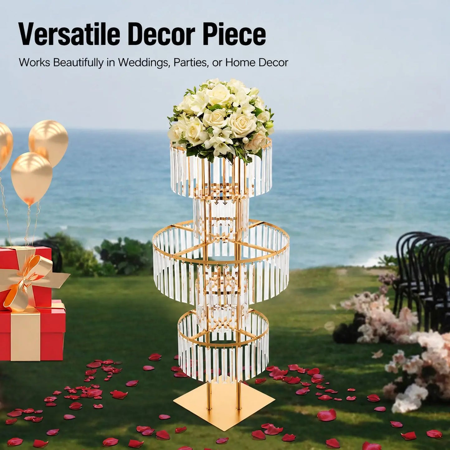 Wedding Centerpiece 5 Tier Acrylic Flower Stand Hanging