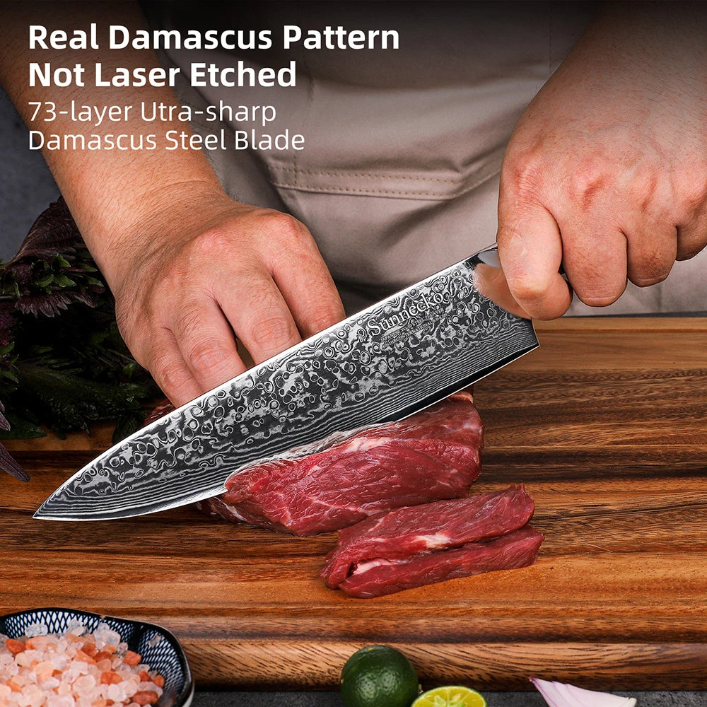 Damascus Chef Knife VG10 Damascus Steel Kitchen Knife Ultra Sharp