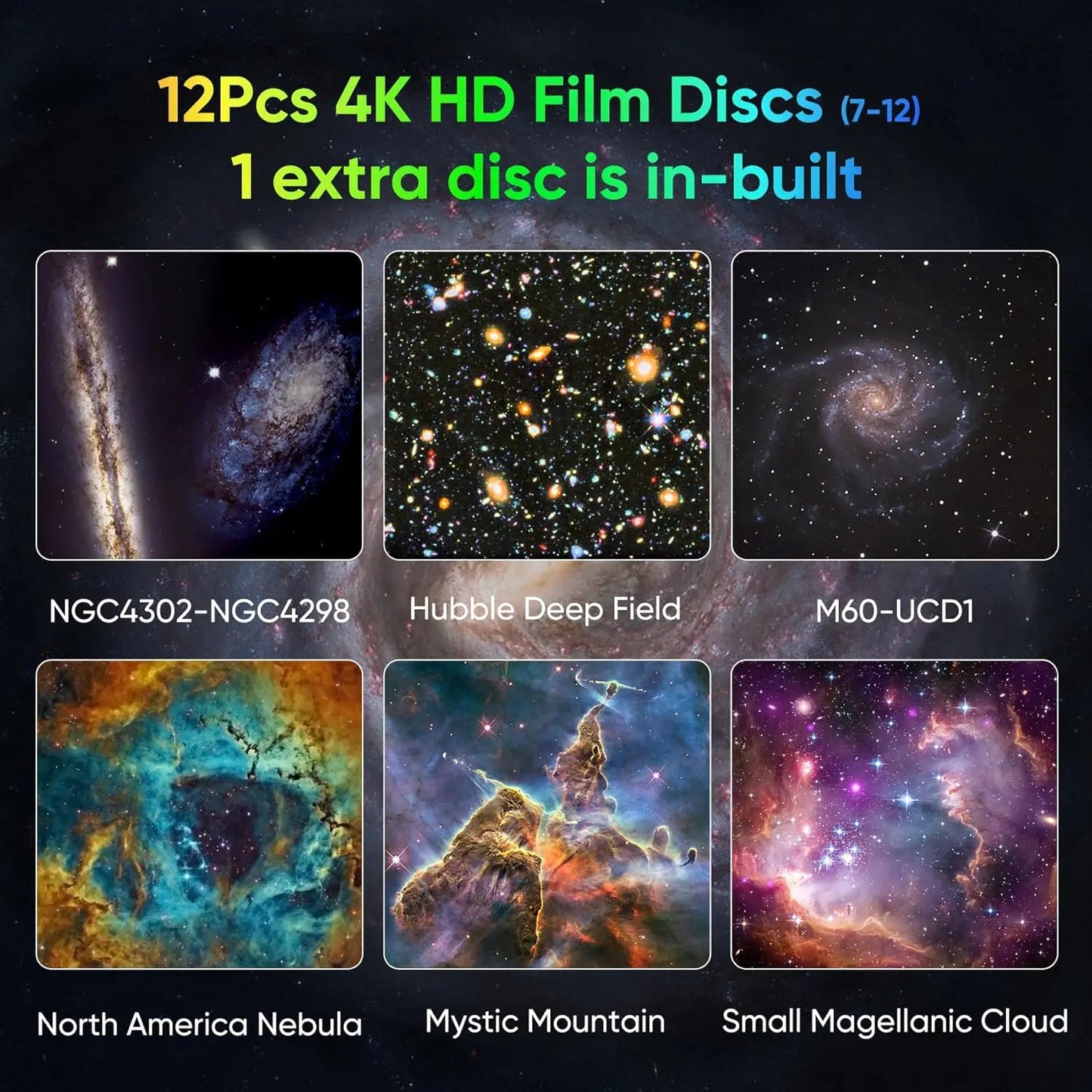 Aiopp Galaxy Projector For Bedroom With LED Stars And Discs