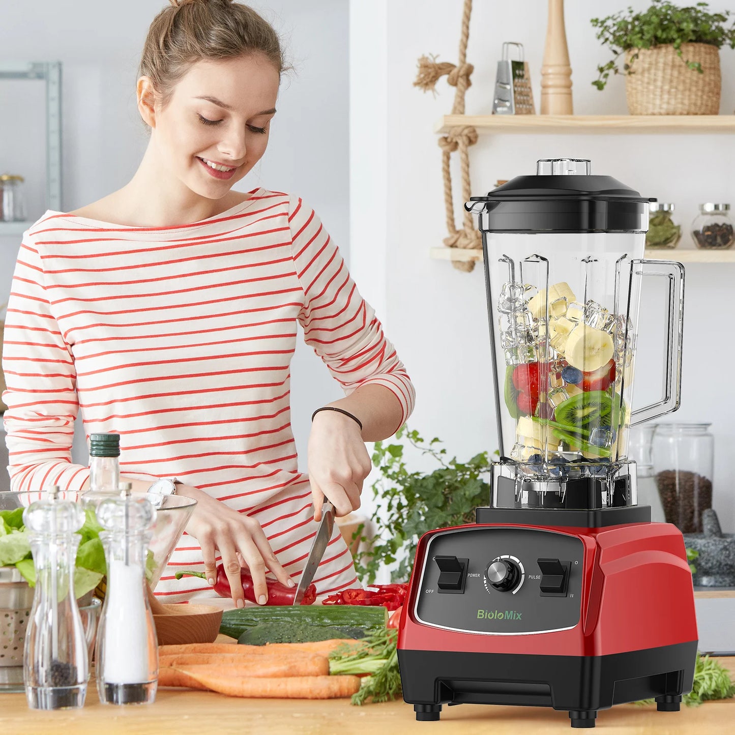 Biolomix BPA Free 3HP 2200W Heavy Duty Blender Juicer