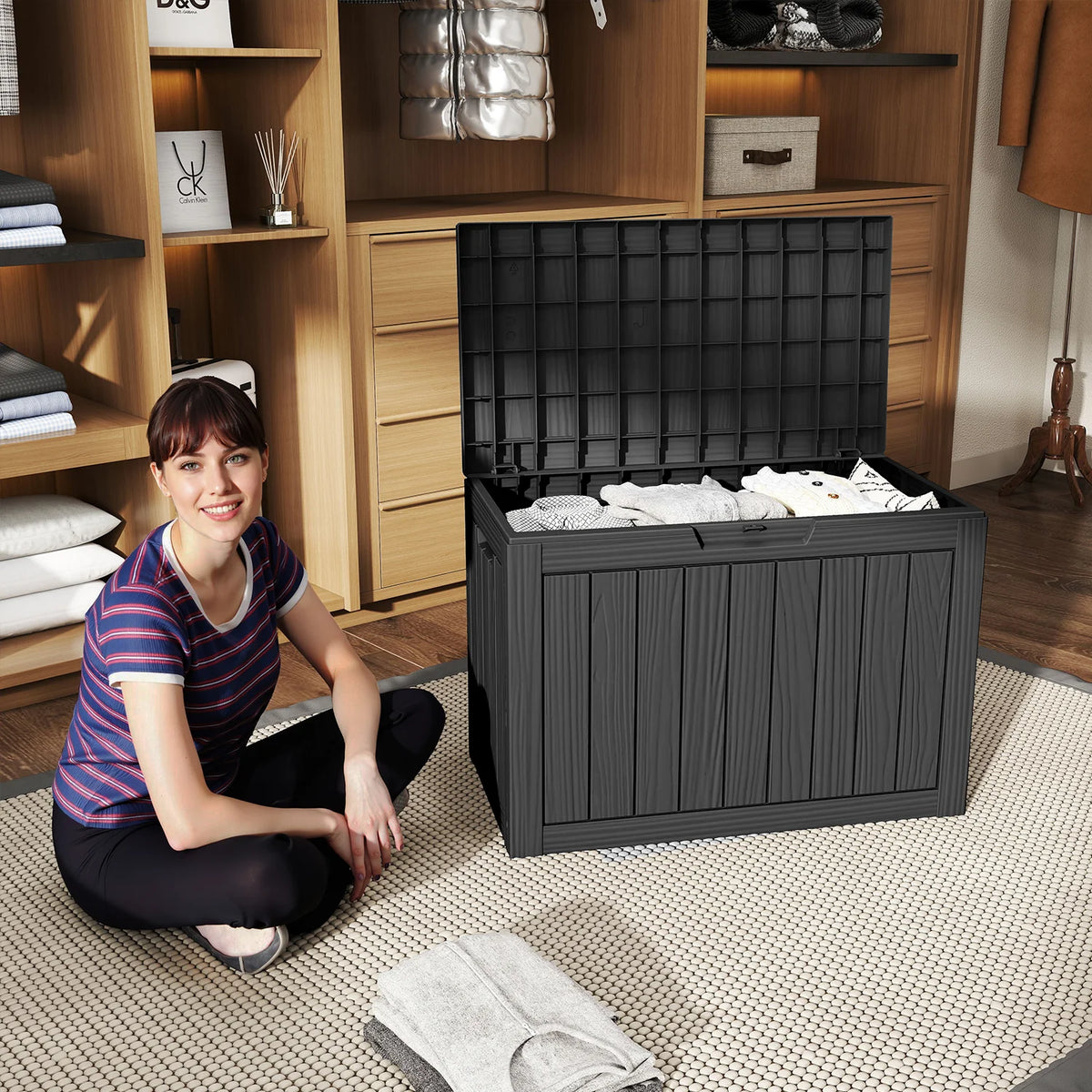Waterproof Resin Outdoor Lockable Deck Storage Box
