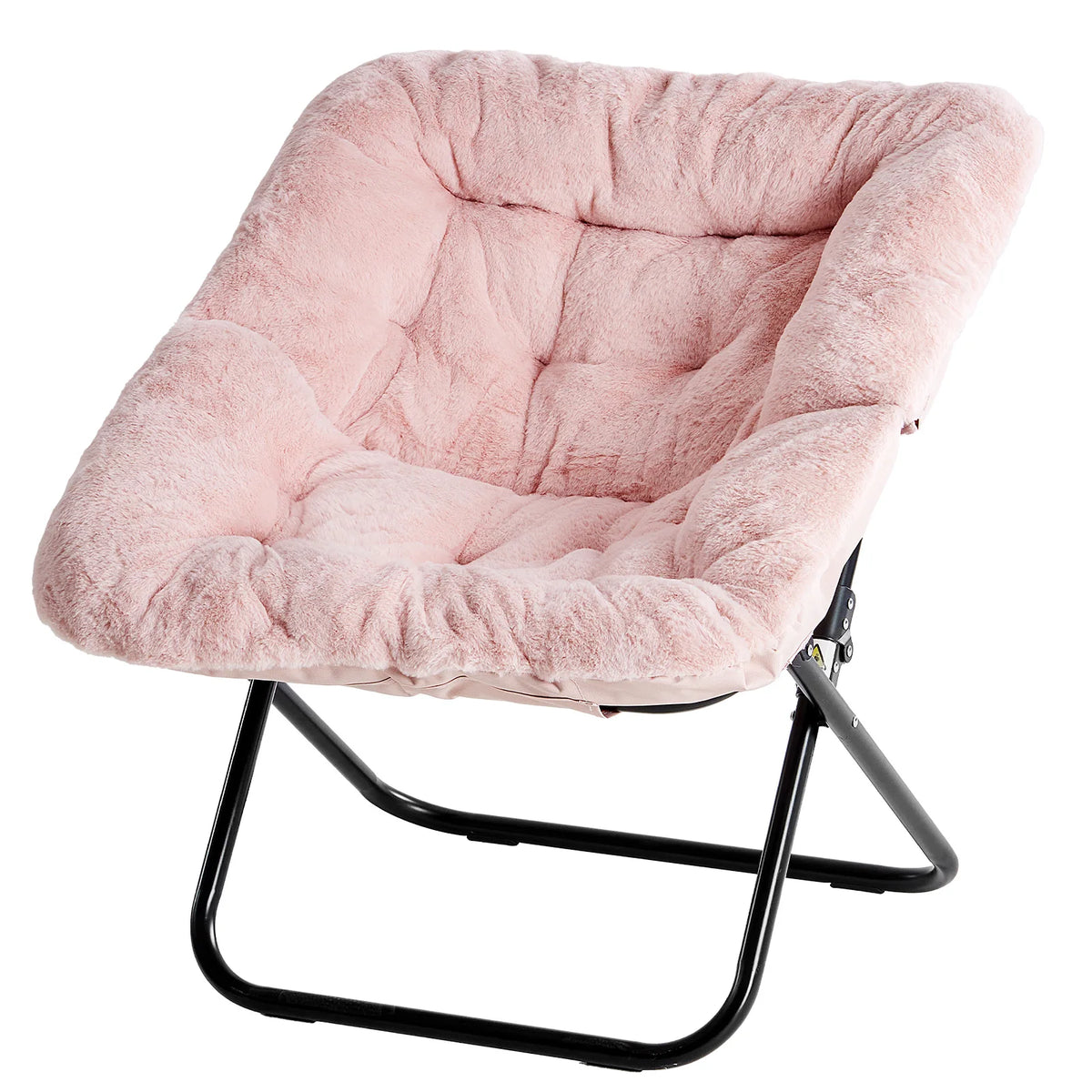 JHK Contemporary Faux Fur Swivel Padded Lounge Chair