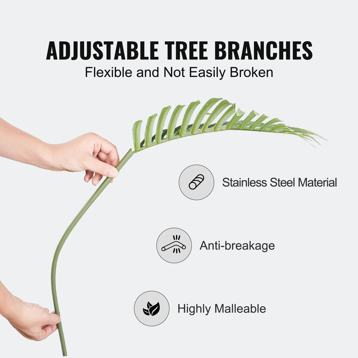 Artificial Palm Tree Faux Plant With Anti Tip Support Base