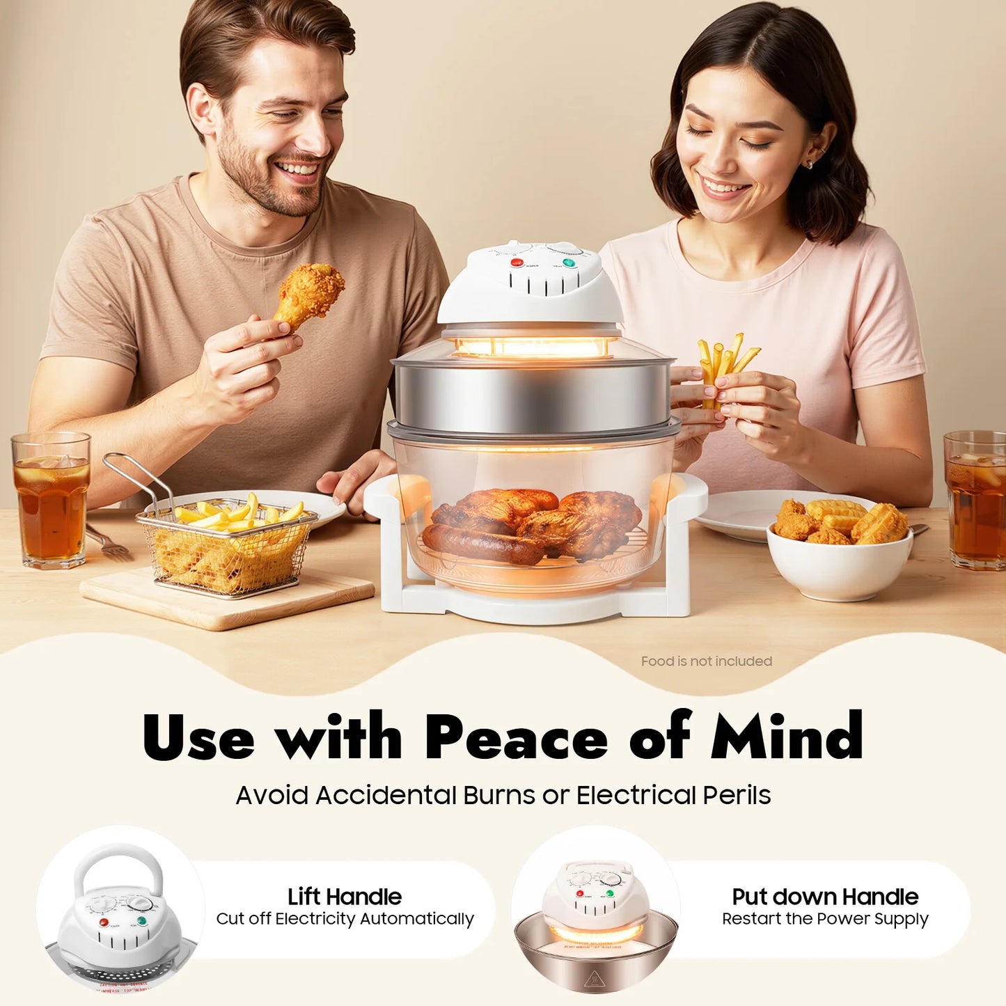 Visual Air Fryer With 360 Degree Hot Air Circulation