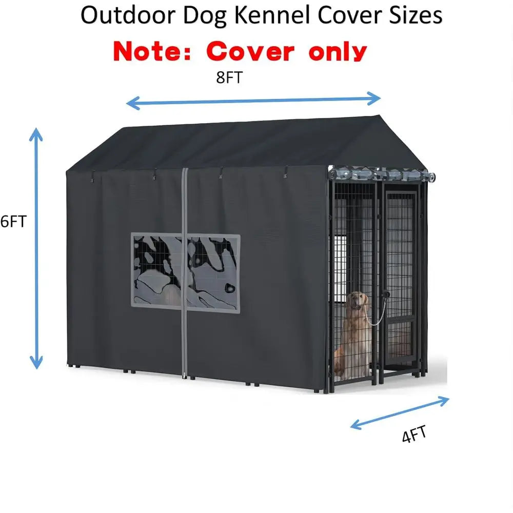 Outdoor Waterproof Dog Kennel Cover With Heavy Duty Protection
