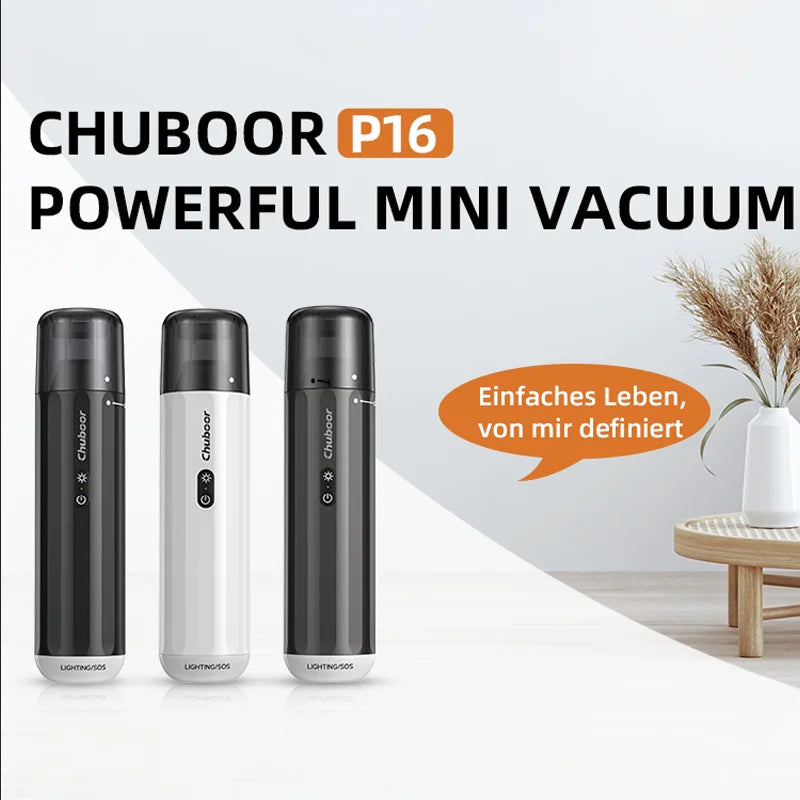 Chuboor Cordless Car Vacuum Cleaner 13000Pa Powerful Handheld