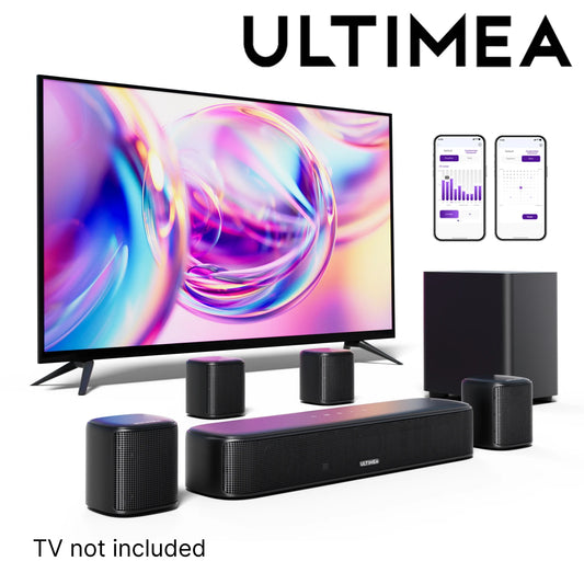 ULTIMEA 7.1 Channel Sound Bar System With Four Surround Speakers