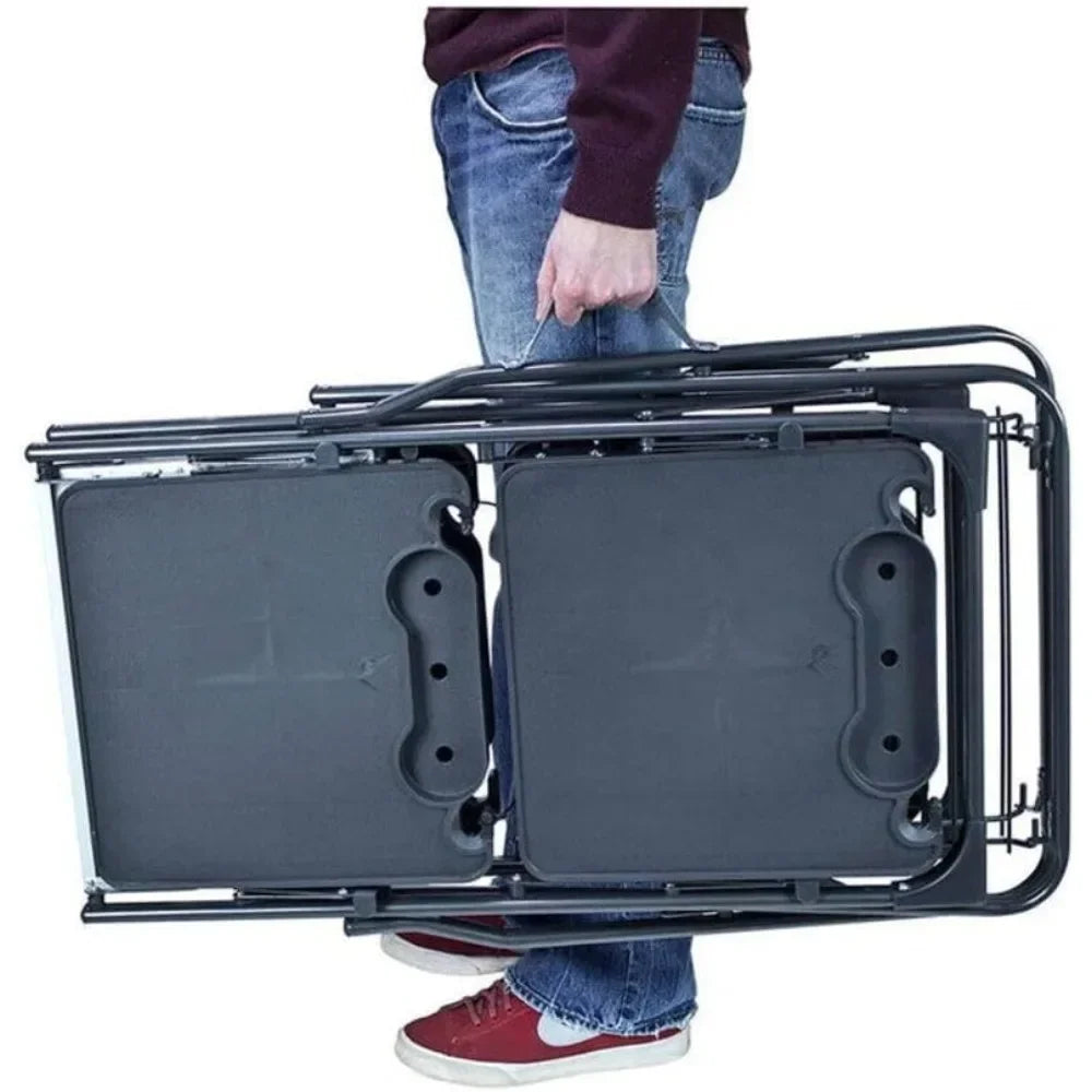 Portable Folding Outdoor Kitchen Table With Heat Resistant Top And Storage