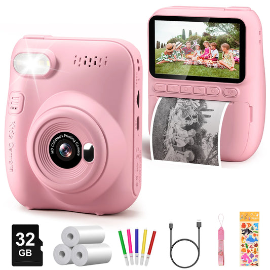 Diamooky CN Kids Digital Camera Instant Print 32MP HD 1080P