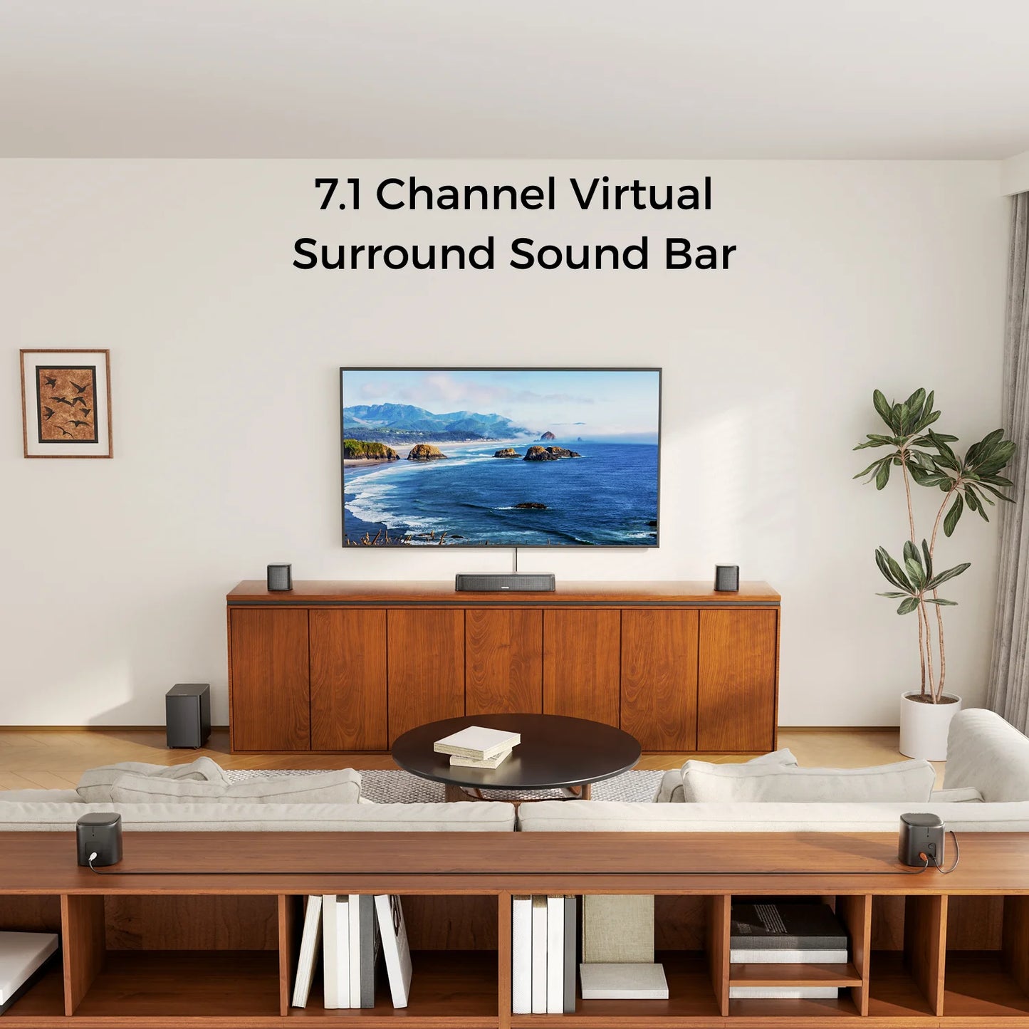 ULTIMEA 7.1 Channel Sound Bar System With Four Surround Speakers
