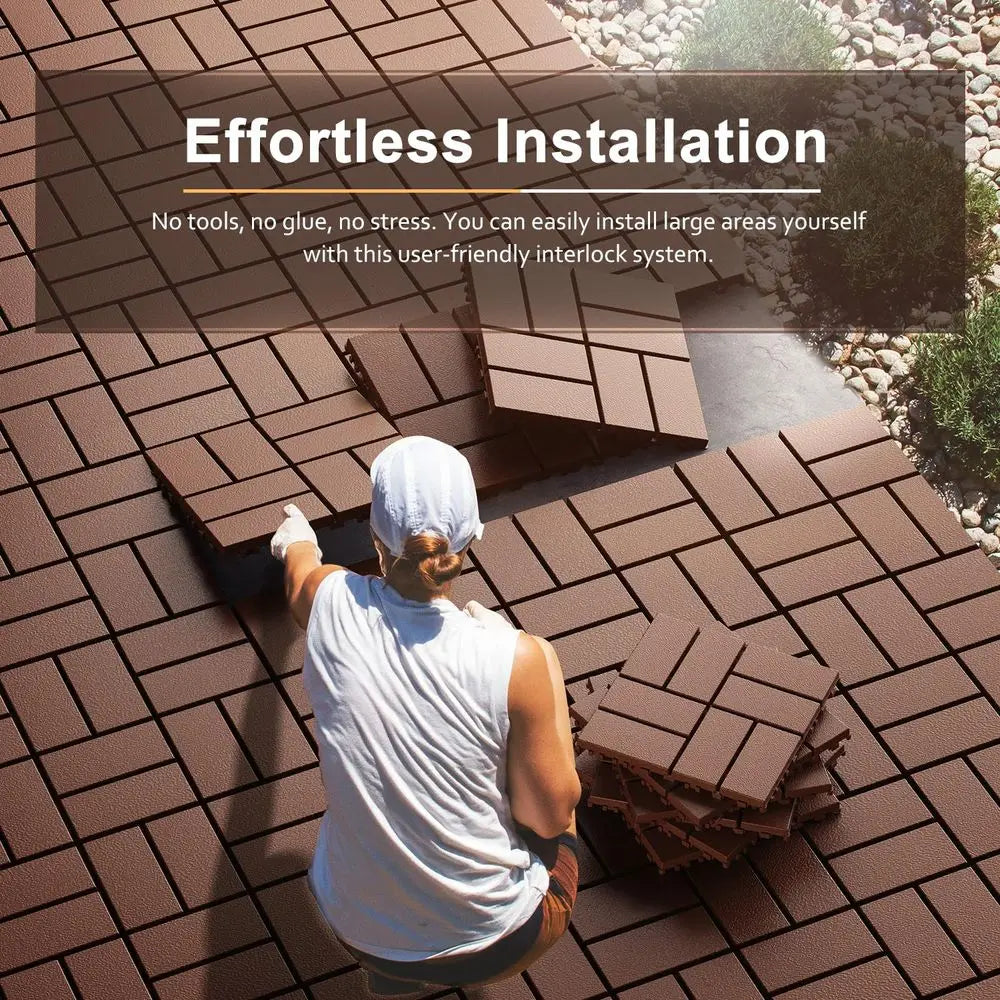 Interlocking Deck Tiles Outdoor Patio All Weather Flooring