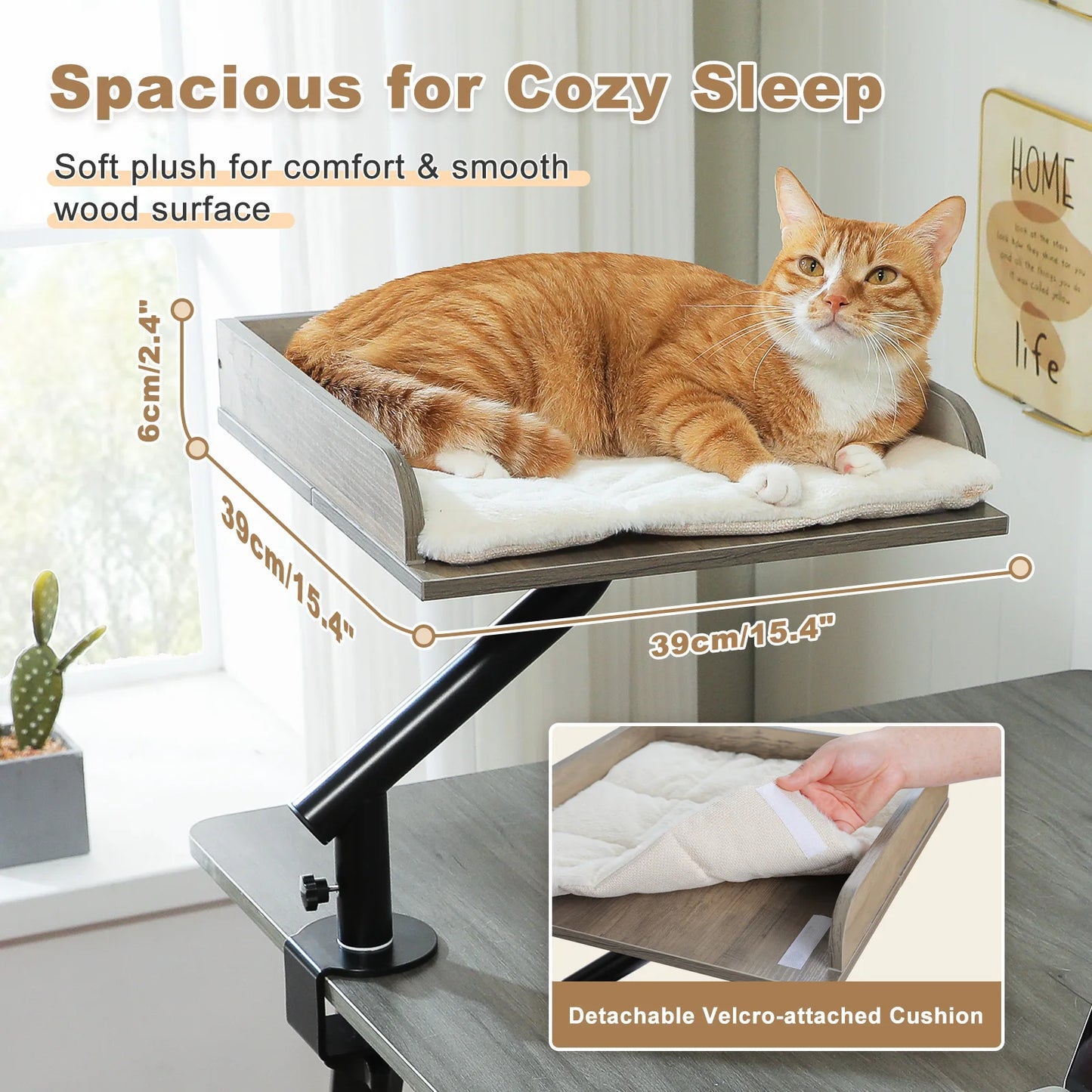 PAWZ Road Cat Desk Bed 360 Degree Rotatable Stand For Indoor Cats