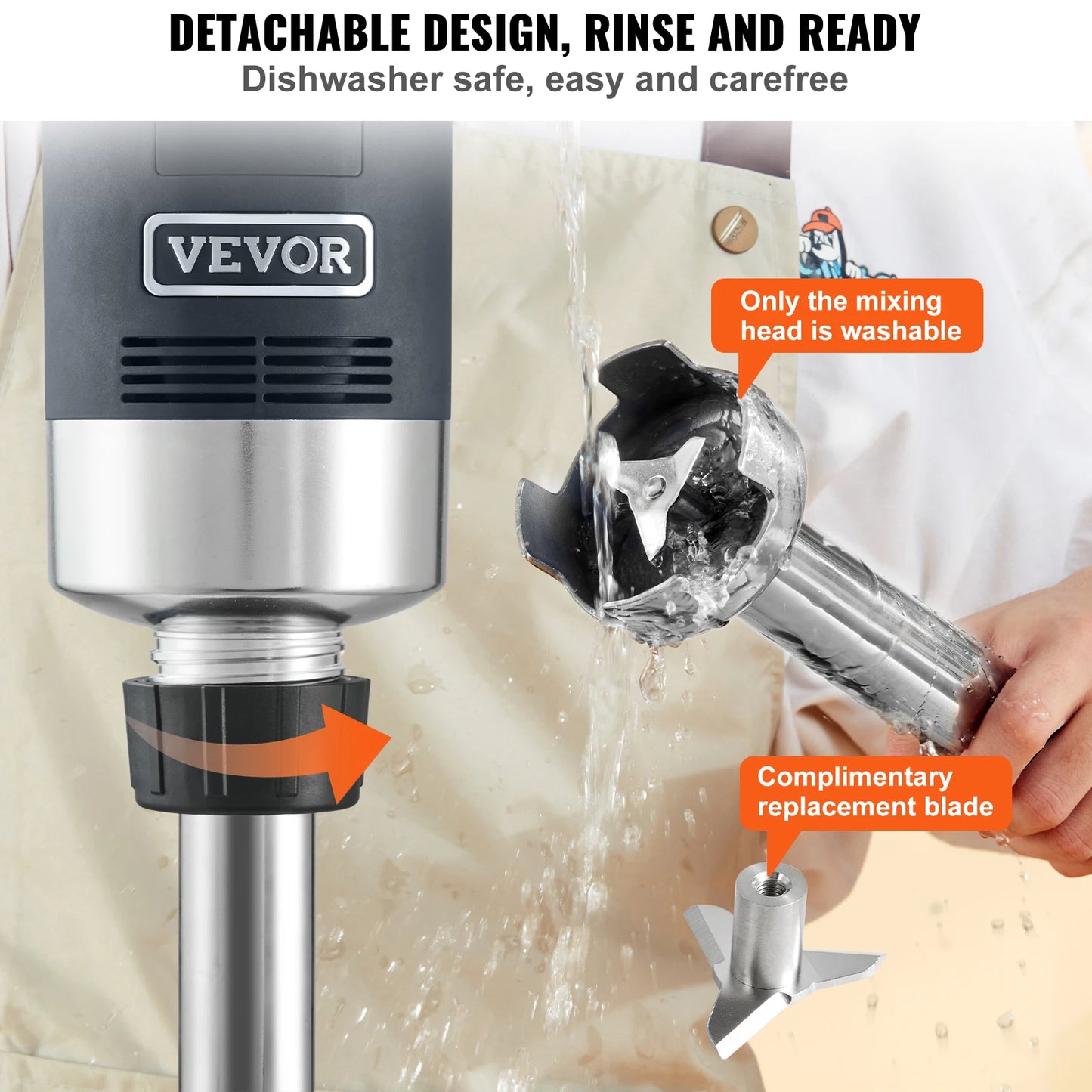 Succebuy 500W Commercial Immersion Blender Variable Speed