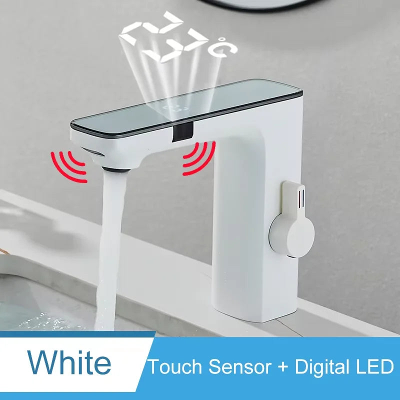 Shinesia Touch Sensor Bathroom Basin Faucet With Temperature Display
