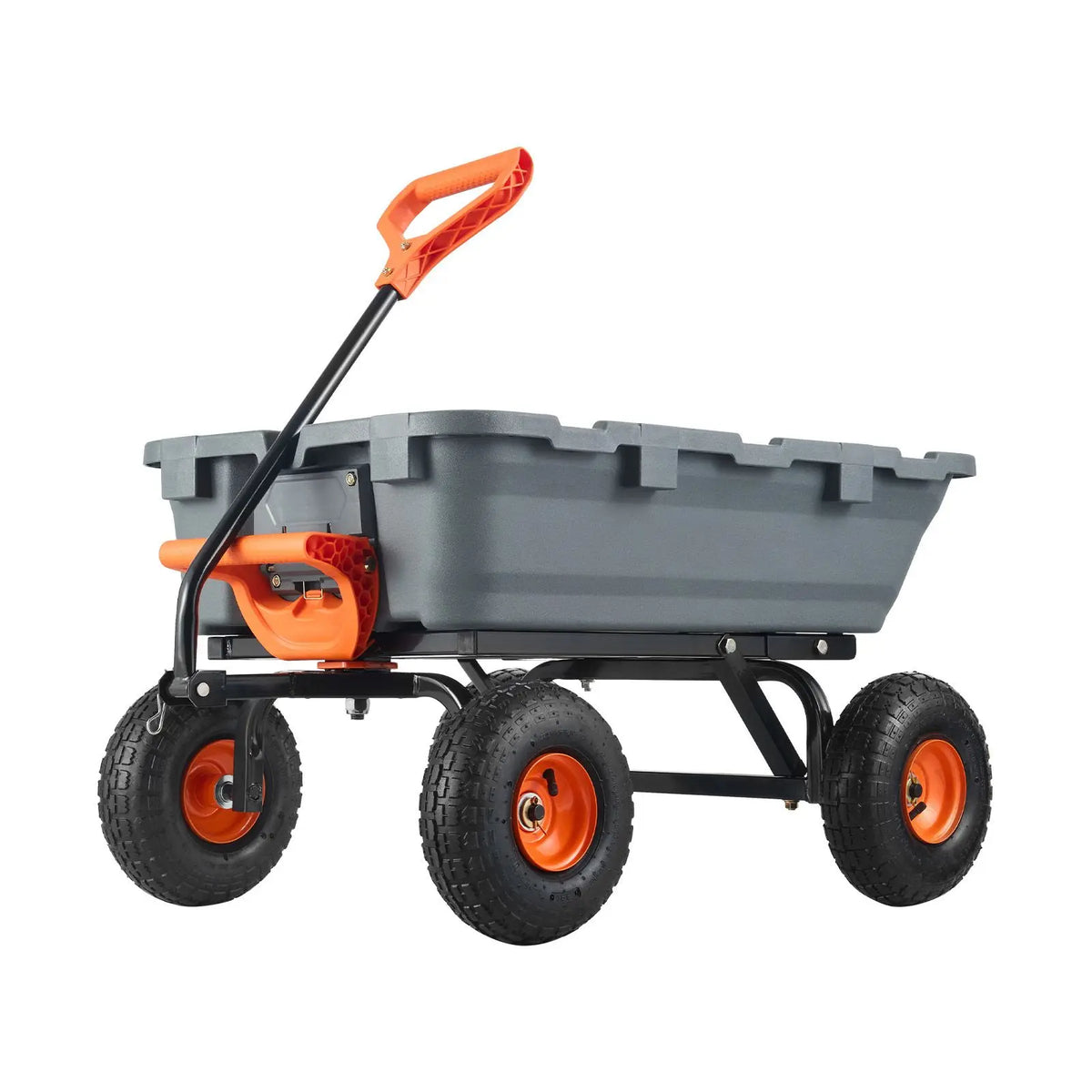 Heavy Duty Steel Garden Dump Cart With Poly Side Handles