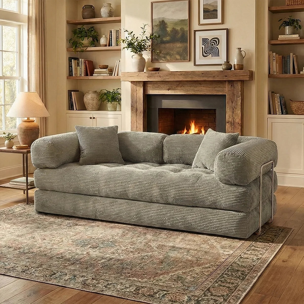 YQzyphyna Futon Sofa Bed Convertible Couch 4 In 1 Comfort