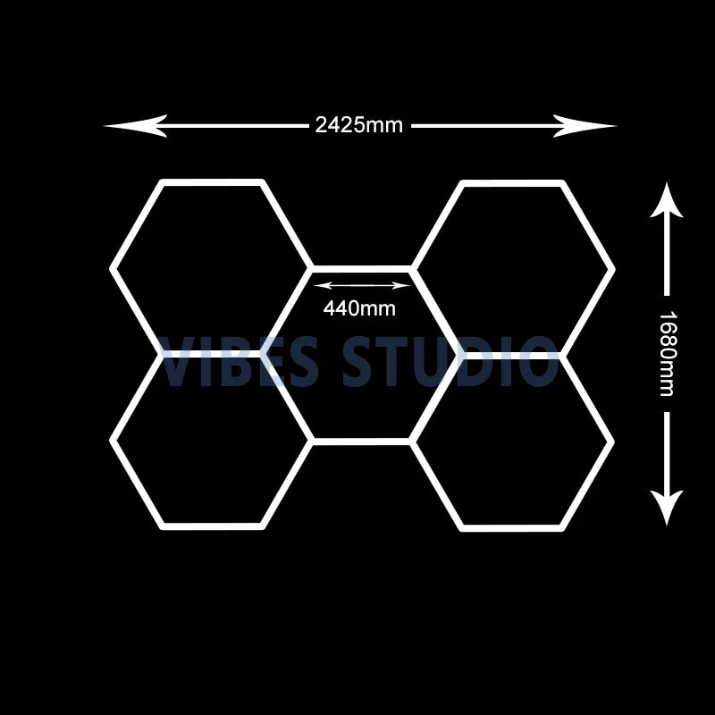 Hexagon LED Garage Light Honeycomb Ceiling Tube Lighting