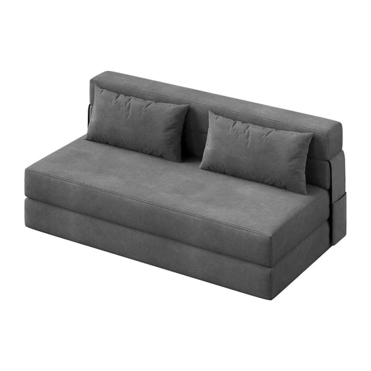 HobbyLane 4 In 1 Folding Corduroy Sofa Bed Convertible Sleeper Couch With Pillow