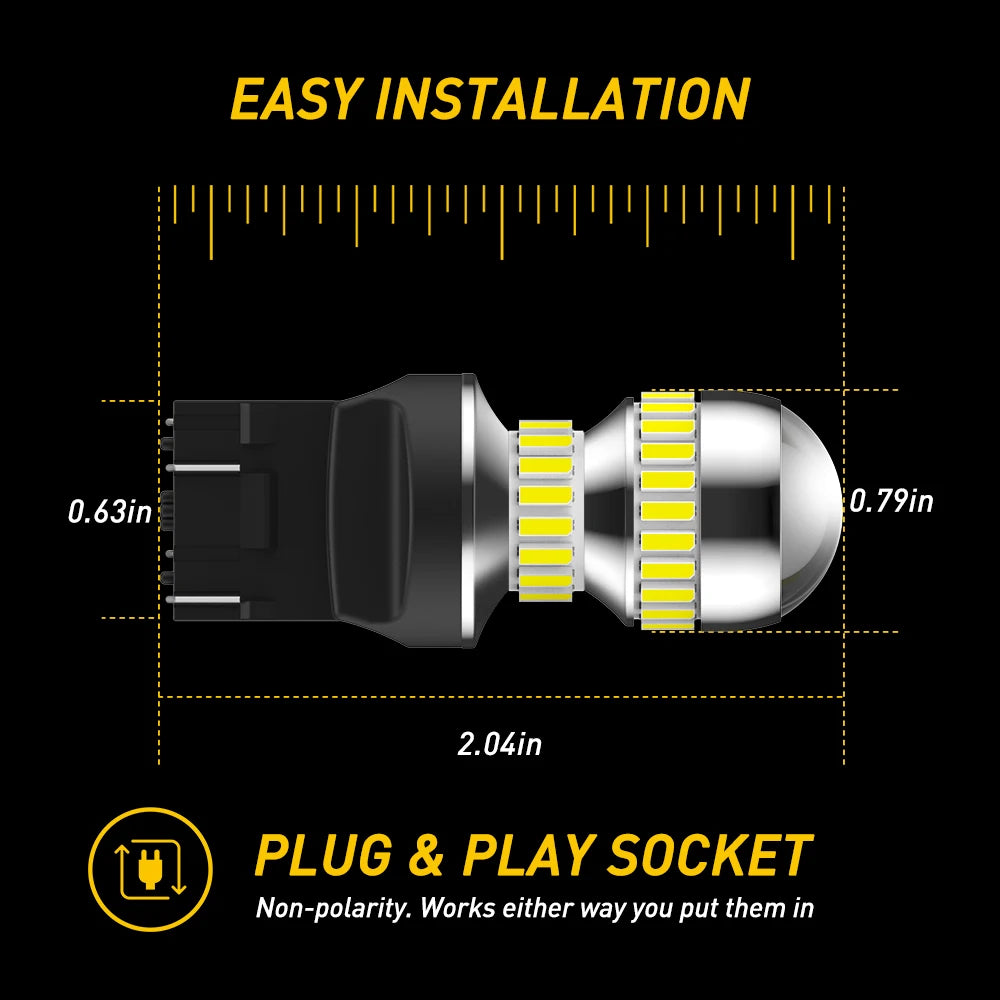 AUXITO 7443 W21 5W LED Bulb T20 Car Reverse Lights