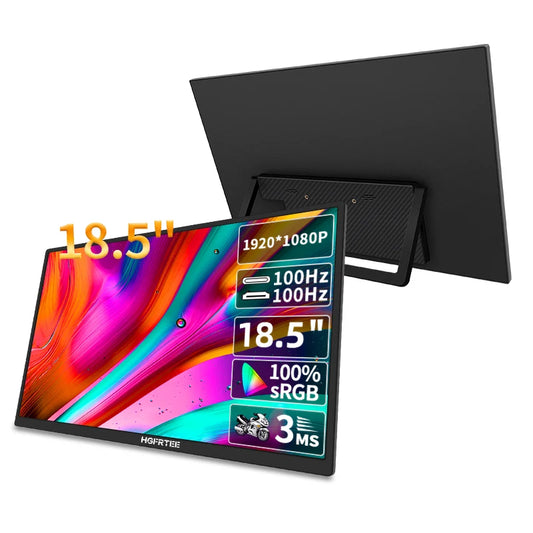 Hgfrtee 18 5 Inch Portable Gaming Monitor With Built In Speakers