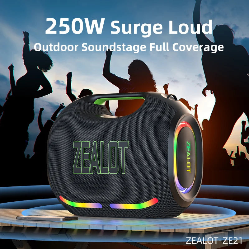 Zealot 250W Wireless Bluetooth Speaker High Volume Waterproof Design
