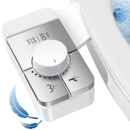 Non Electric Bidet Attachment Ultra Slim Dual Nozzle Adjustable Pressure