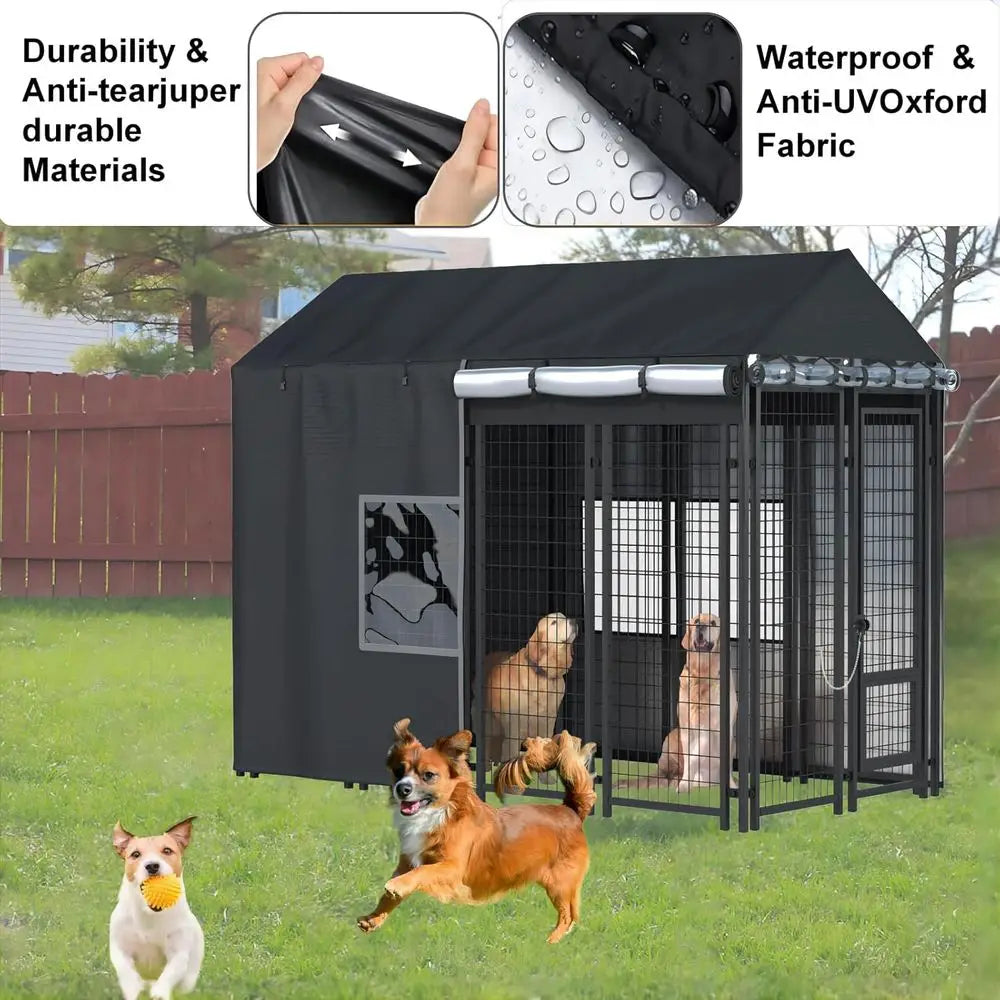 Outdoor Waterproof Dog Kennel Cover With Heavy Duty Protection