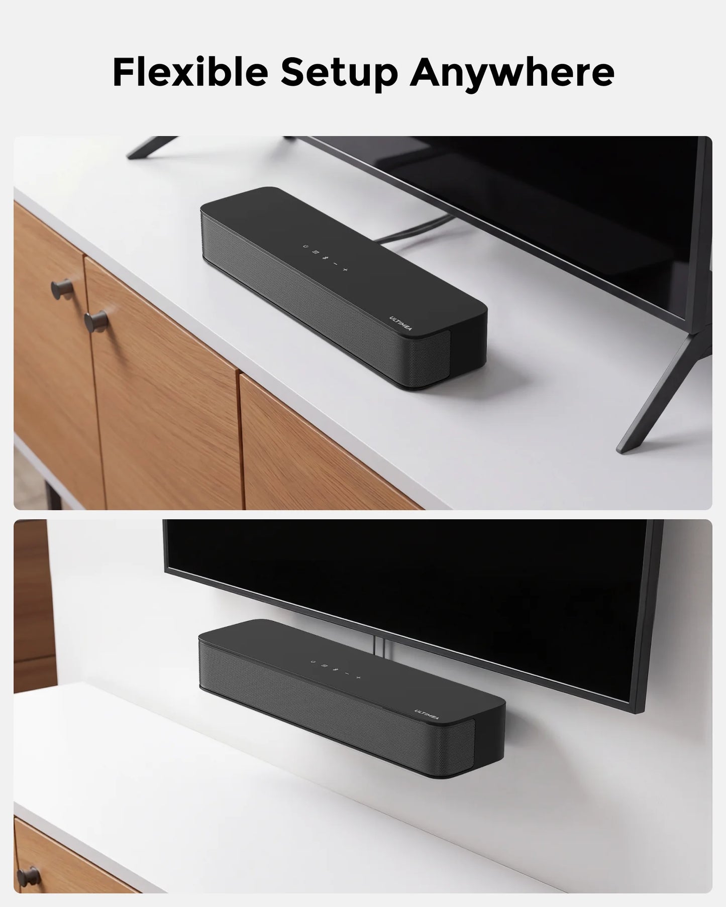 Ultimea 120W Two Point One Channel Compact TV Sound Bar