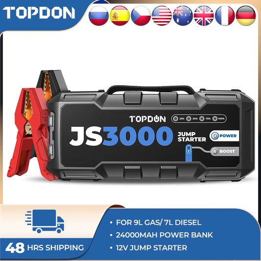 TOPDON JS3000 3000A 12V Car Jump Starter Power Bank