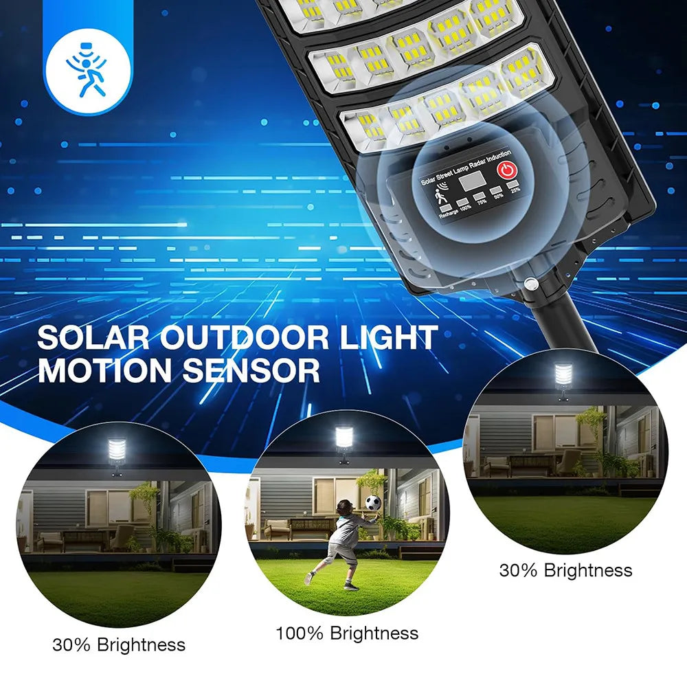 Solar Street Light Outdoor Dusk to Dawn With Remote Control