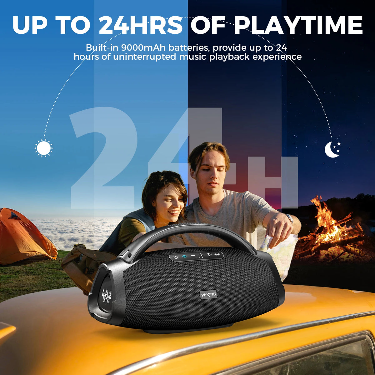 W-King X20 Portable Bluetooth Speaker With Powerful Stereo Sound