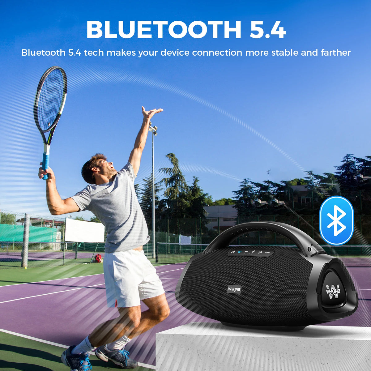 W-King X20 Portable Bluetooth Speaker With Powerful Stereo Sound